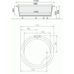 Cathrine - Royal Round badekar